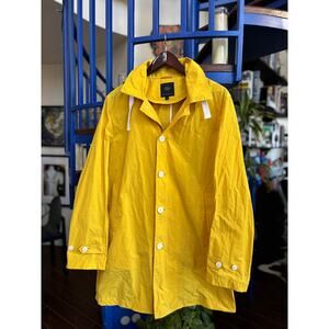 RageBlue Japan Yellow Hooded Raincoat  Jacket Size L